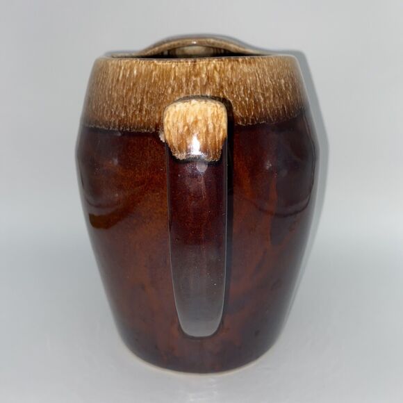 Kathy Kale BROWN DRIP Glaze  #7011 Ice Lip  Pitcher, Exc Cond. 8" Tall, Vintage - Picture 8 of 10